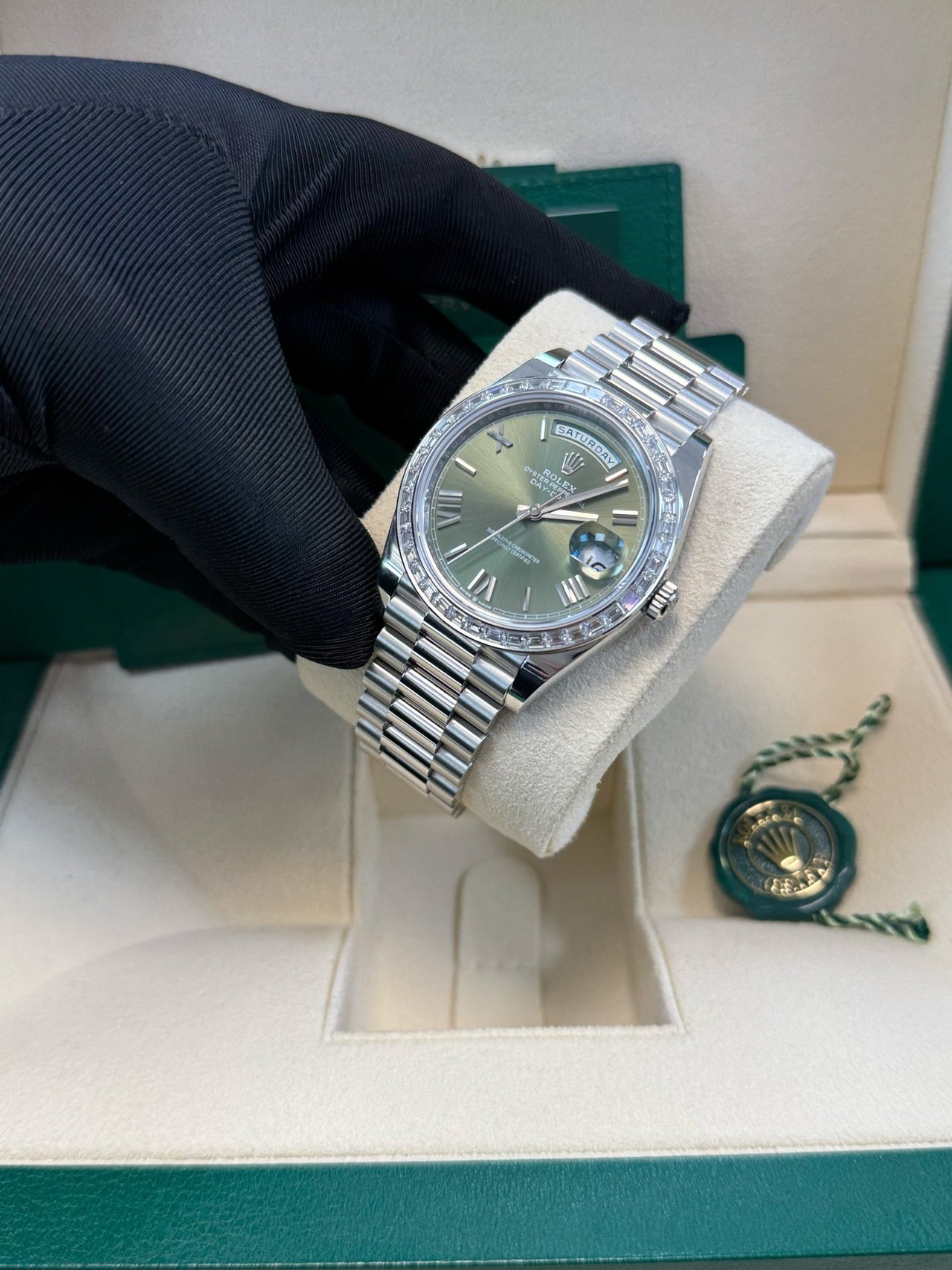 Rolex Day-Date 40 40 mm platinum and diamonds 228396tbr-0020 - Image 6
