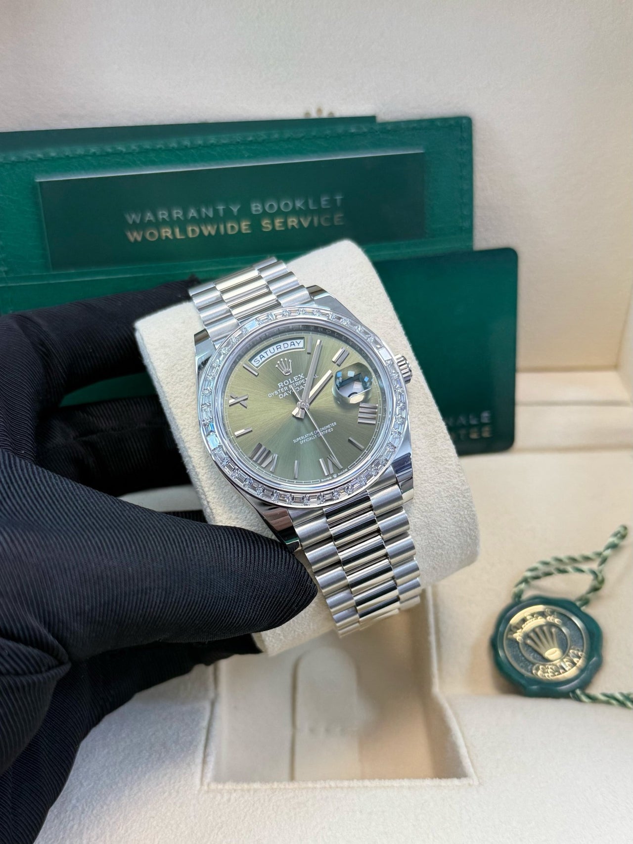 Rolex Day-Date 40 40 mm platinum and diamonds 228396tbr-0020 - Image 7