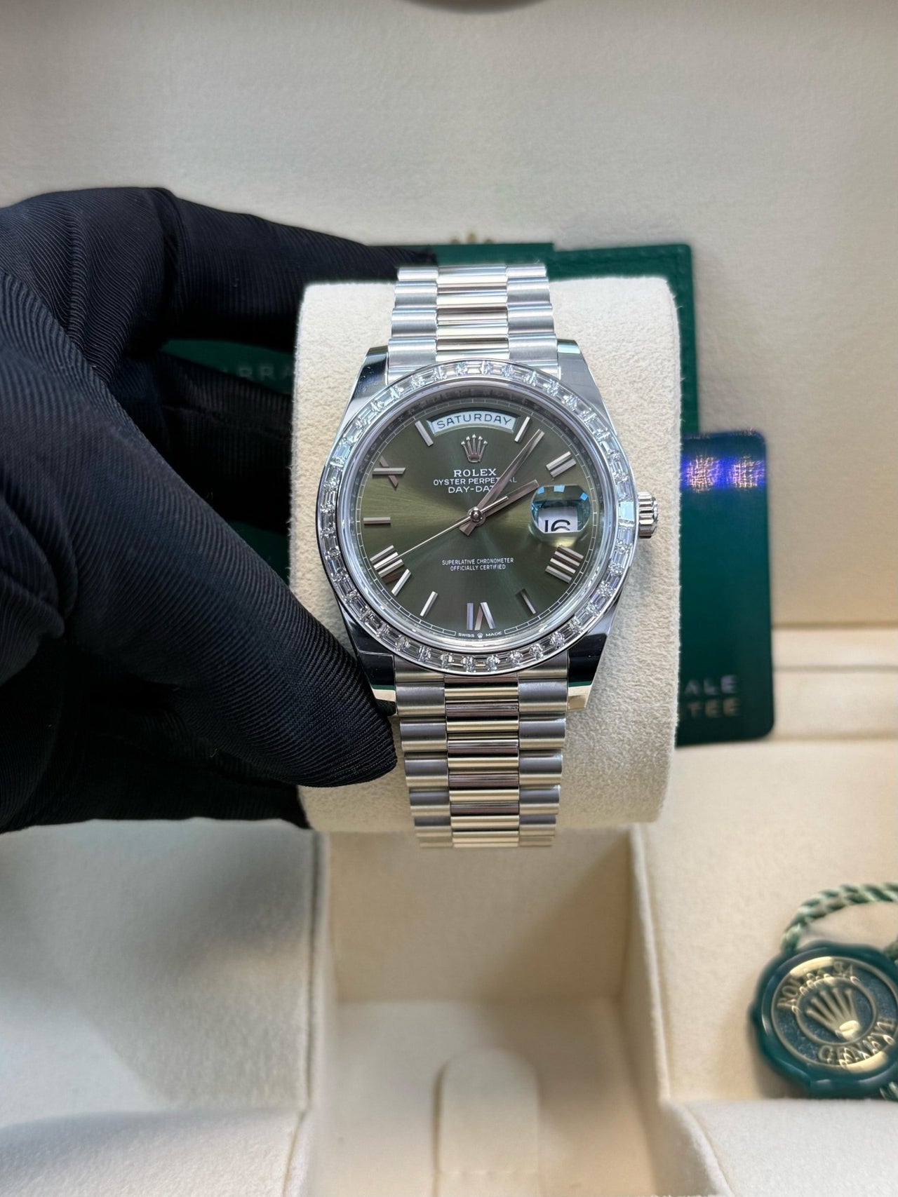 Rolex Day-Date 40 40 mm platinum and diamonds 228396tbr-0020 - Image 5
