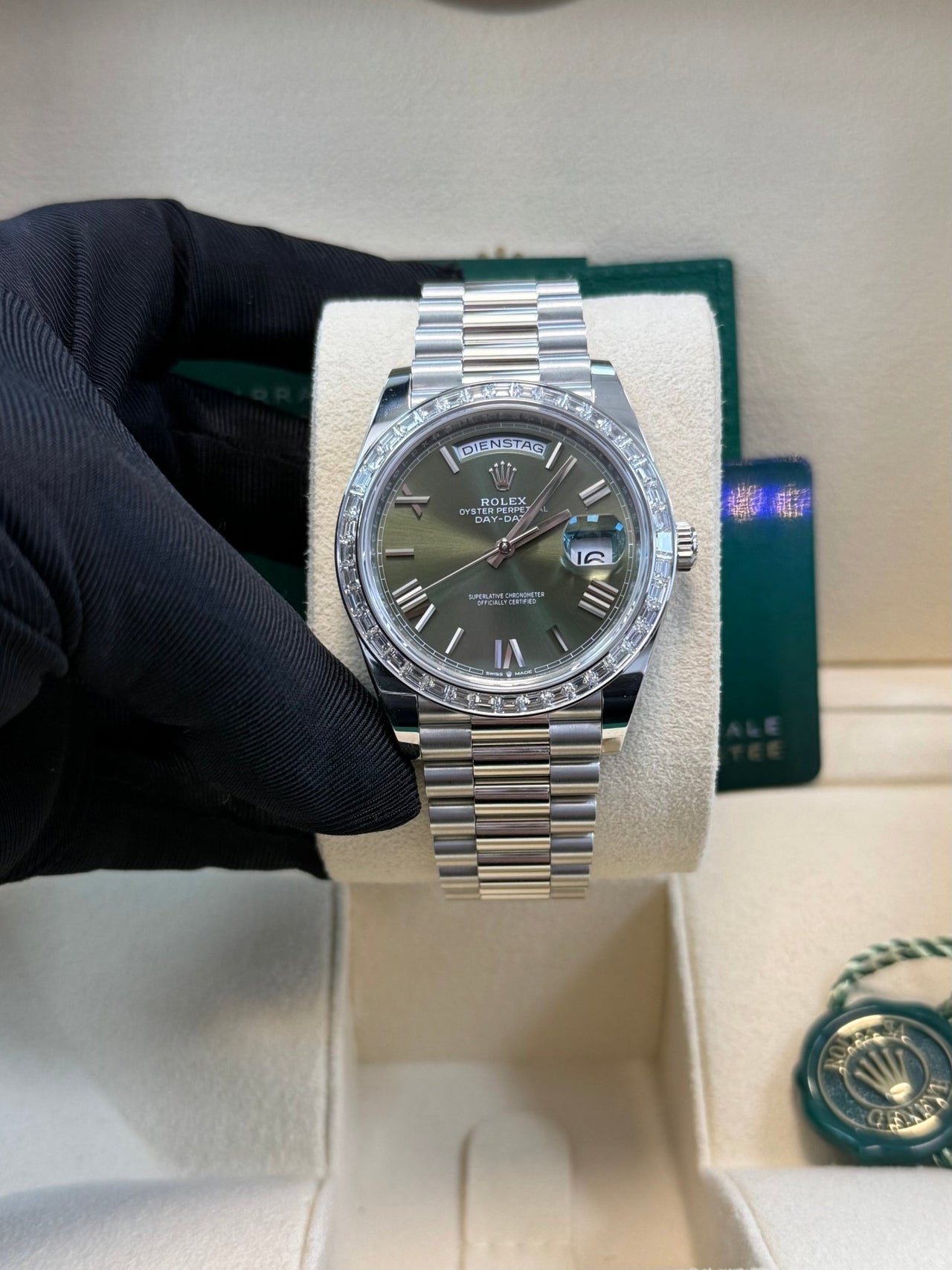 Rolex Day-Date 40 40 mm platinum and diamonds 228396tbr-0020 - Image 21