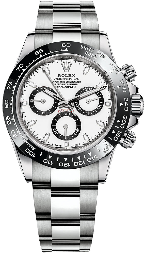 Rolex Panda Daytona 40mm - Stainless Steel - White Panda Index Dial - Ceramic Bezel (Ref# 116500LN)