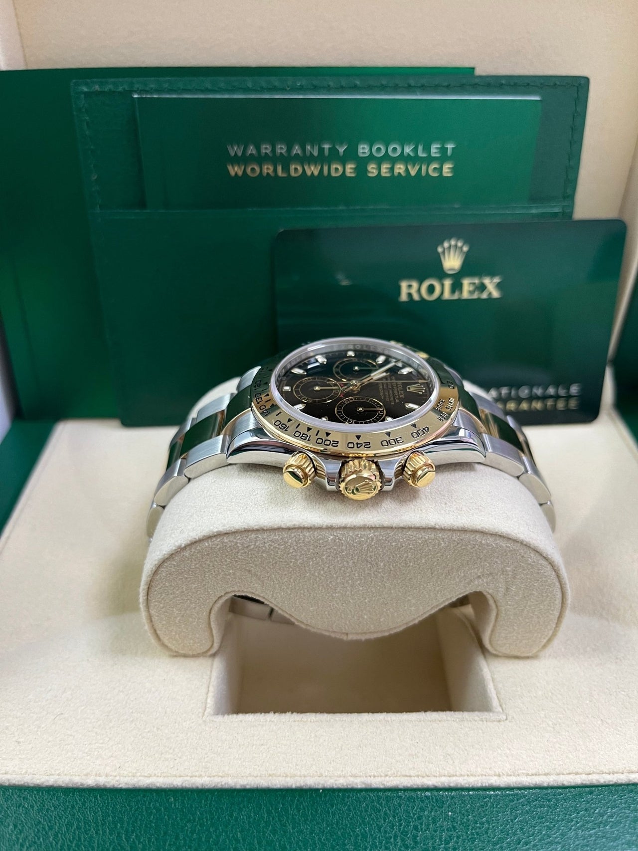 Rolex Daytona 40mm Yellow Rolesor Cosmograph - Black Index Dial (Ref# 116503) - Image 4