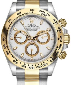 Rolex Daytona 40mm Yellow Rolesor Cosmograph White Index Dial (Ref #116503)