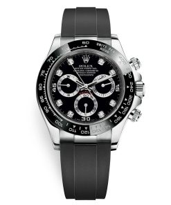Rolex Daytona Cosmograph Daytona White Gold 40mm Oysterflex Band Black Diamond Dial - 116519LN