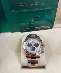 Alternative view of Rolex Daytona Rose Gold Cosmograph Daytona 40 Watch - Meteorite and Black Dial-Oyster Bracelet 116505