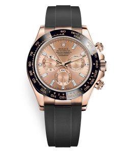 Rolex Daytona Rose Gold Cosmograph Daytona 40 Watch - Pink Baguette Diamond Dial 116515ln