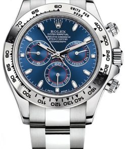Rolex Daytona White Gold Cosmograph 40 Watch - Blue Index Dial (Ref# 116509)