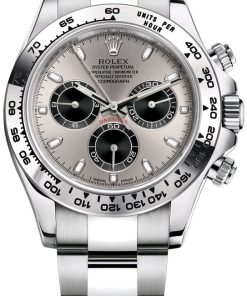 Rolex Daytona White Gold Cosmograph 40 Watch -Stainless Steel And Black Index Dial (Ref# 116509)