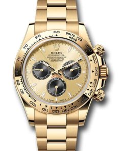 Rolex Daytona Yellow Gold Golden And Black Index Dial Oyster Bracelet 126508