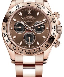 Rolex Everose Gold Cosmograph Daytona 40 Watch - Chocolate and Black Index Dial (Ref # 116505 )
