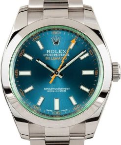 HandMade The Rolex Milgauss 116400B Green Crystal