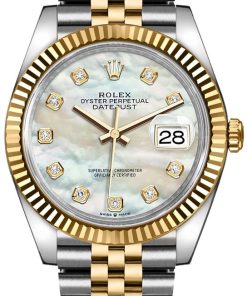 Rolex Mother of Pearl Dial Jubilee Two-Tone Yellow Gold Datejust 36 (Reference 126233)