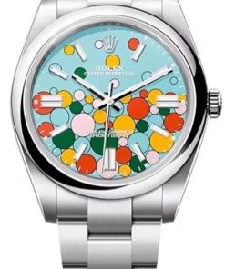 Rolex Oyster Perpetual Oyster Perpetual 41 Celebration Dial New 2023 Release 124300 Turquoise Colorful Dial