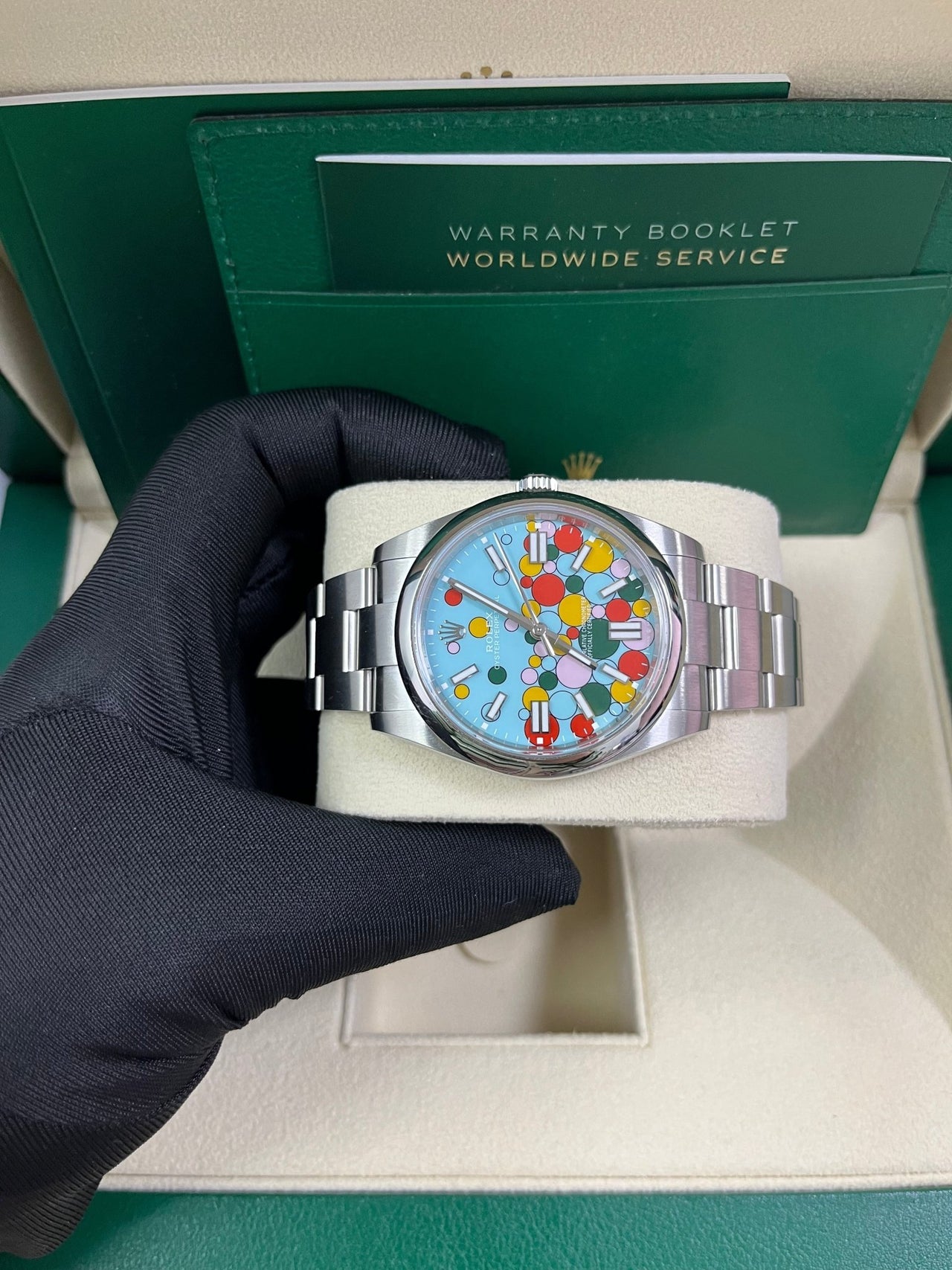 Rolex Oyster Perpetual Oyster Perpetual 41 Celebration Dial New 2023 Release 124300 Turquoise Colorful Dial - Image 9