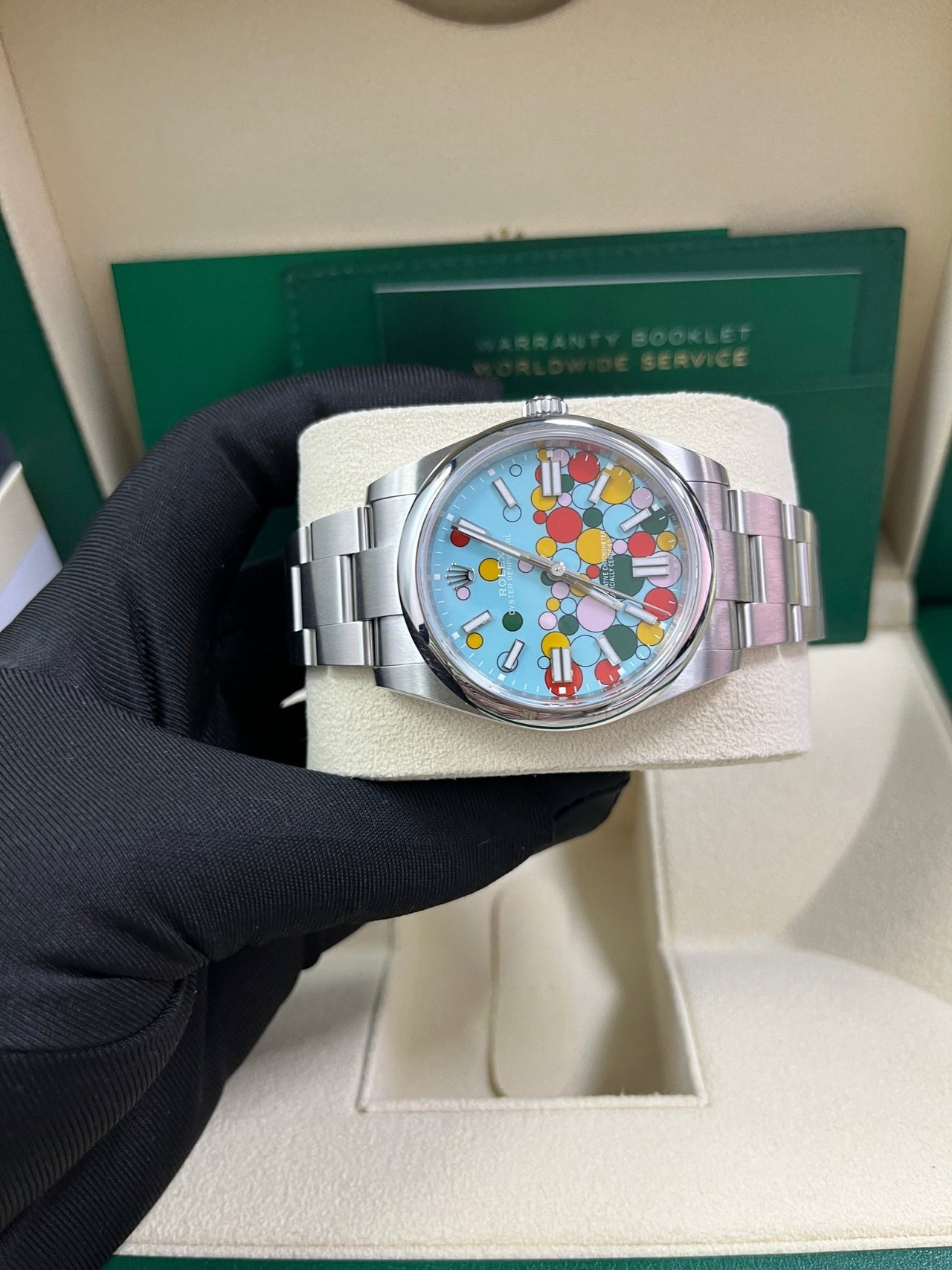 Rolex Oyster Perpetual Oyster Perpetual 41 Celebration Dial New 2023 Release 124300 Turquoise Colorful Dial - Image 8