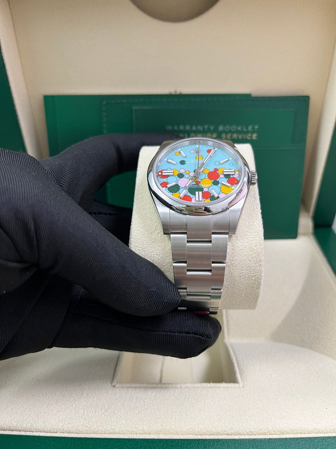Rolex Oyster Perpetual Oyster Perpetual 41 Celebration Dial New 2023 Release 124300 Turquoise Colorful Dial - Image 11