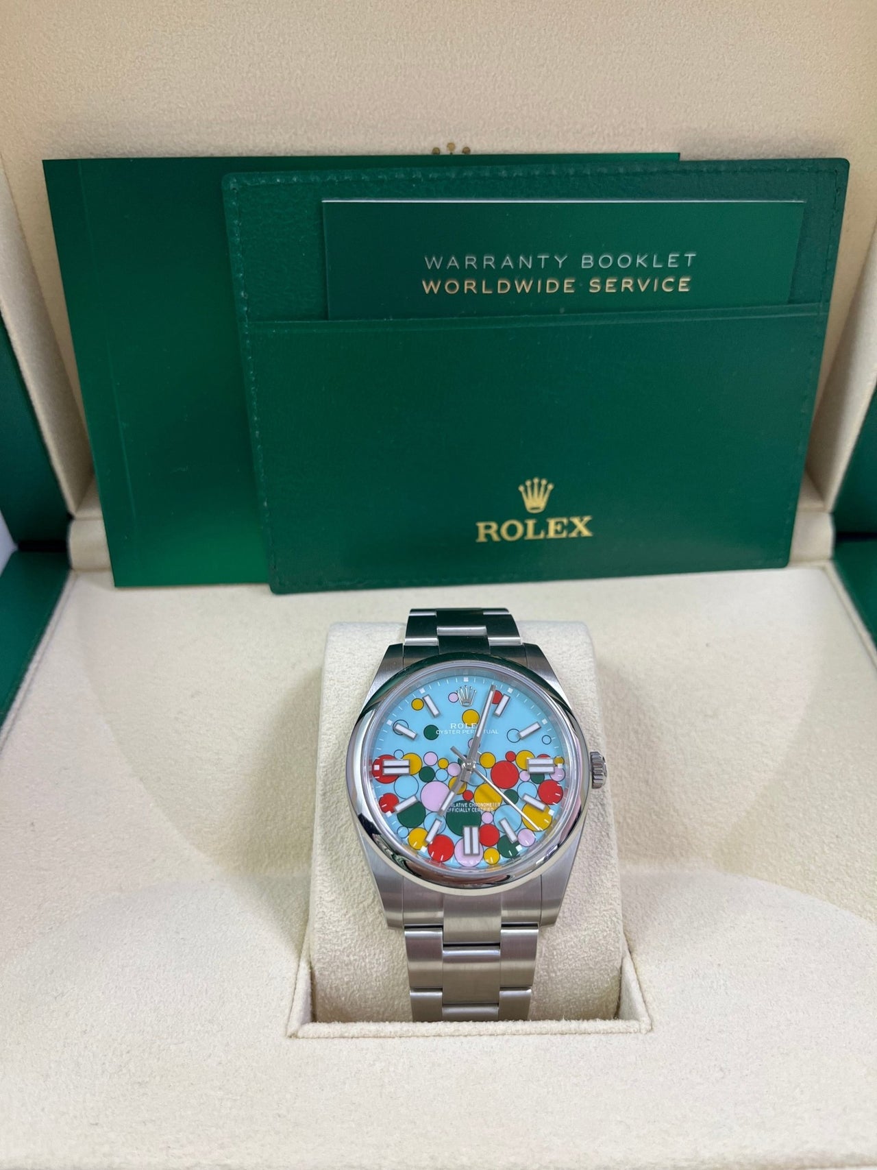Rolex Oyster Perpetual Oyster Perpetual 41 Celebration Dial New 2023 Release 124300 Turquoise Colorful Dial - Image 2