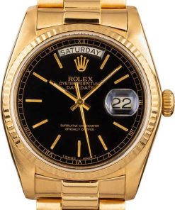 HandMade The Certified Rolex Day-Date 18038 Black Index Dial