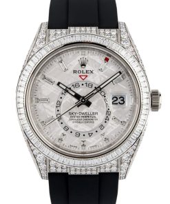 Rolex Sky-Dweller Meteorite Diamonds Baguette Dial Factory Diamonds (Reference # 326259tbr)