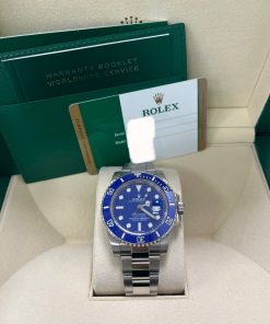 Alternative view of Rolex Submariner Date 40mm White Gold Blue Dial Smurf (Reference 116619LB)