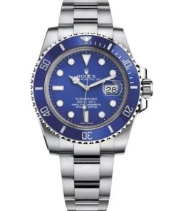 Rolex Submariner Date 40mm White Gold Blue Dial Smurf (Reference 116619LB)