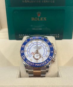 Alternative view of Rolex Yacht-Master II Two-Tone Rose Gold & Steel - White Dial (Ref# 116681)