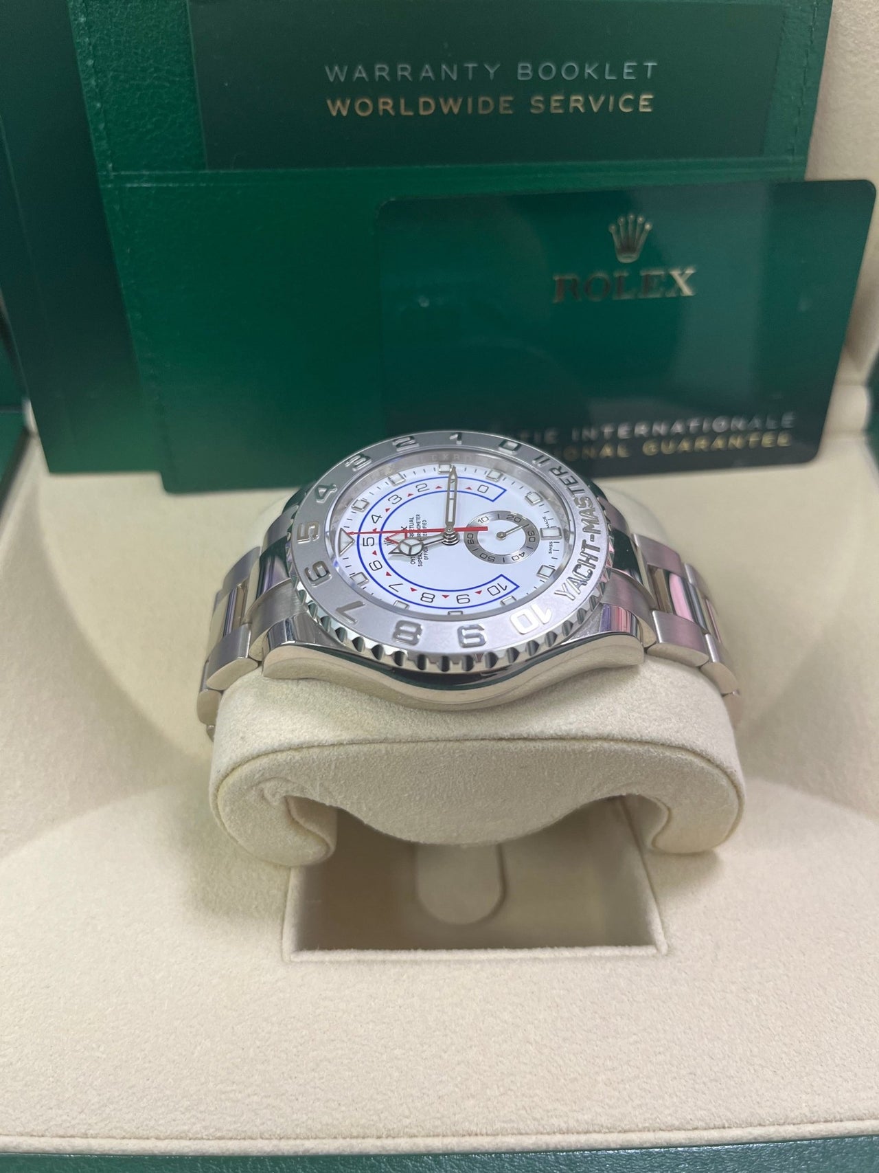 Rolex Yacht-Master II White Gold / White Dial / 44mm Platinum Bezel 116689 - Image 3