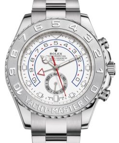 Rolex Yacht-Master II White Gold / White Dial / 44mm Platinum Bezel 116689