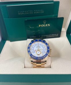 Alternative view of Rolex Yacht-Master II Yellow Gold White Mercedes Dial (Ref# 116688)