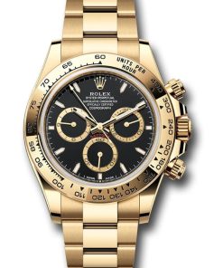 Rolex Yellow Gold Black Index Dial Daytona Oyster Bracelet 126508