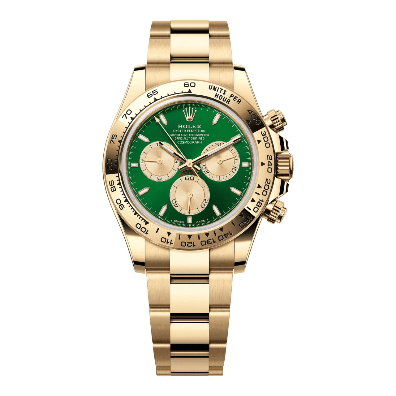 Rolex Yellow Gold Cosmograph Daytona New Release 2025 Green Dial Reference 126508