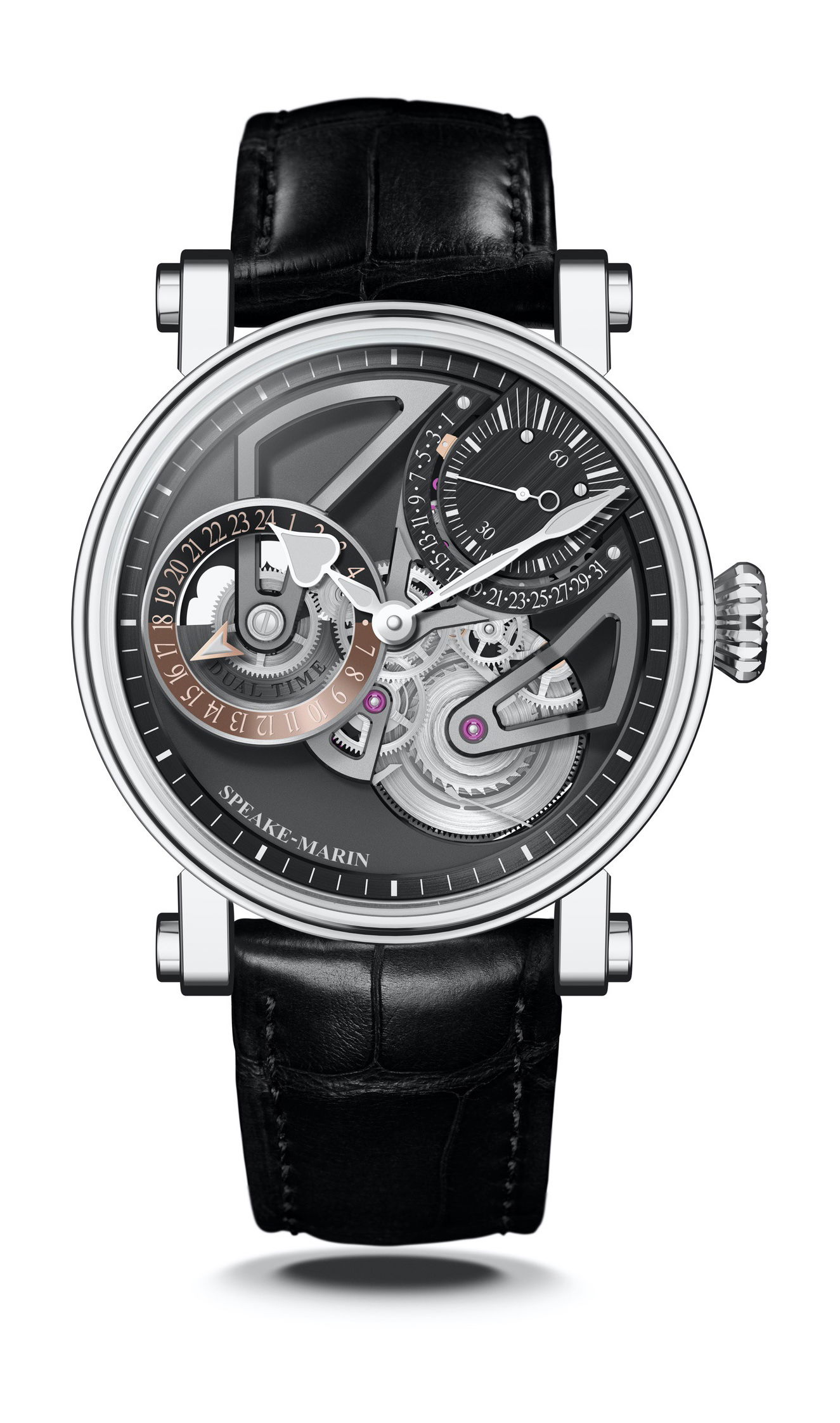 Openworked Dual Time Titanium