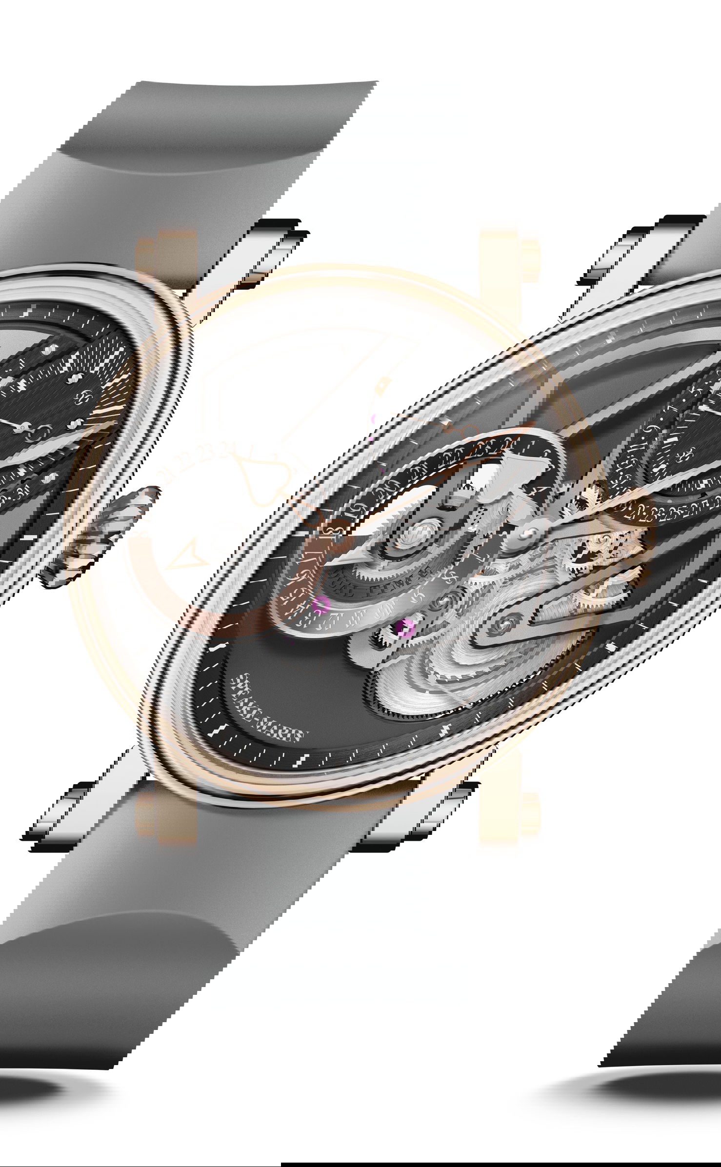 Openworked Dual Time Red Gold