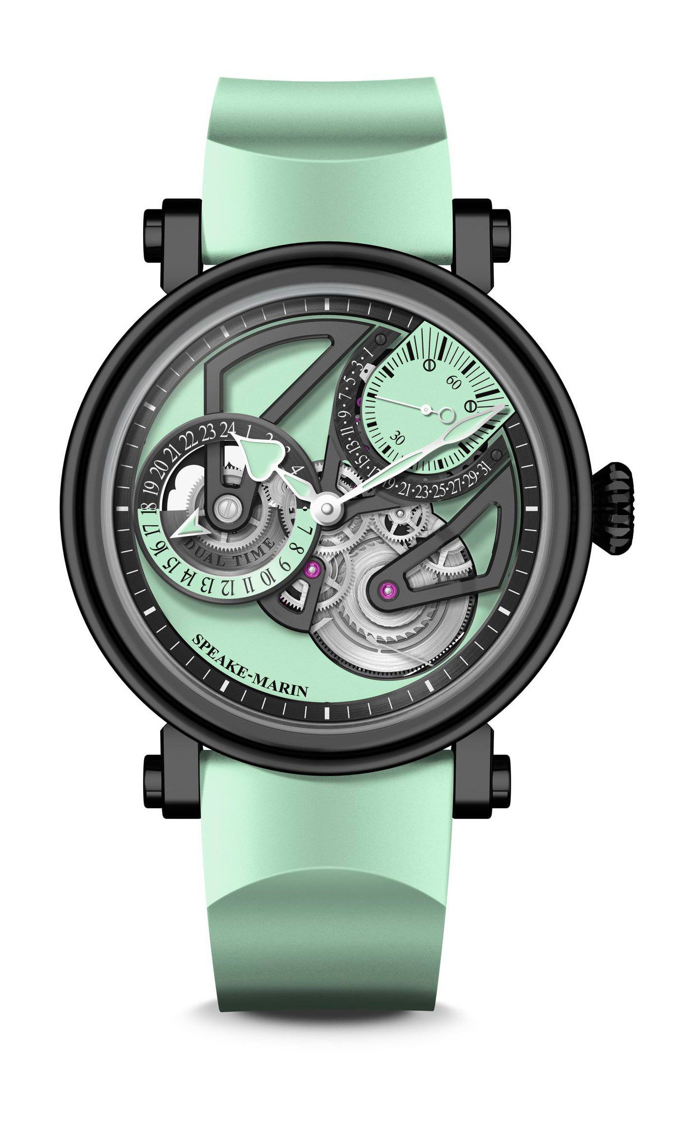 Openworked Dual Time Mint