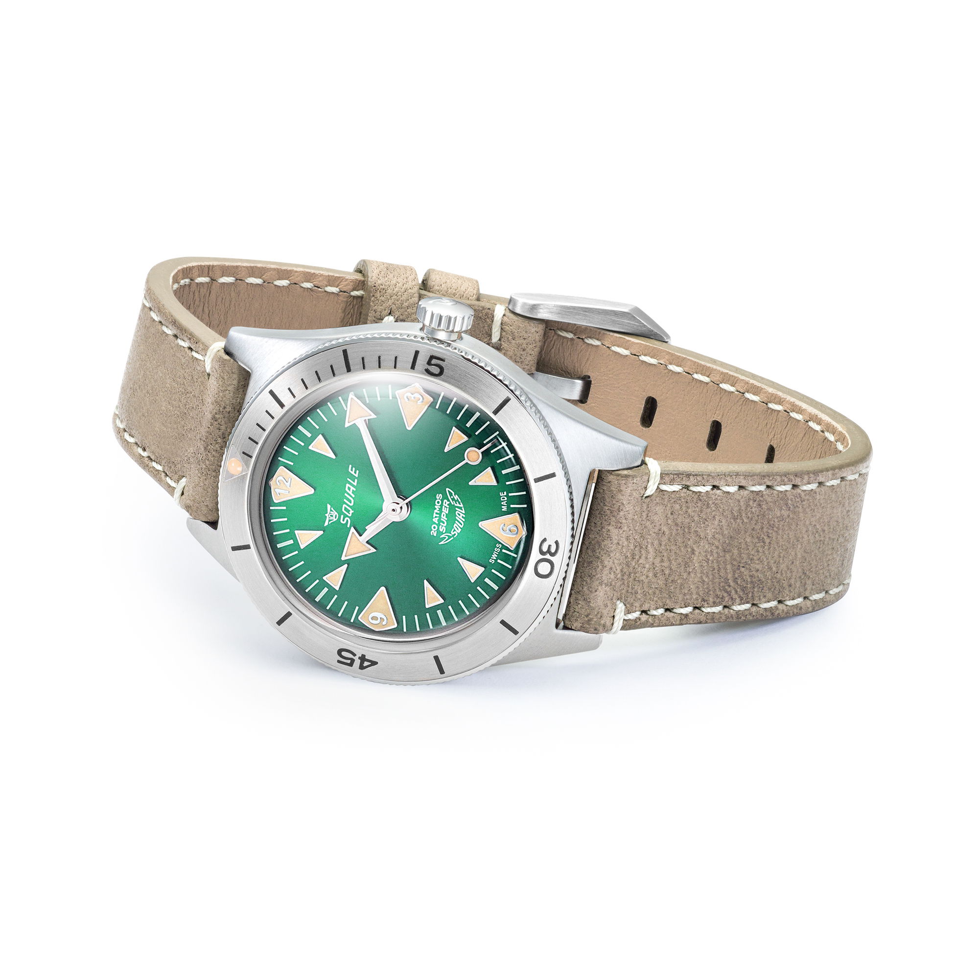 Super-Squale Big Arrows Green Leather - Image 3