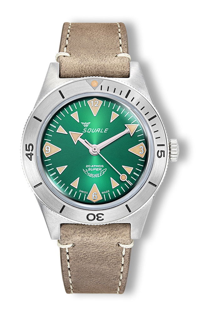 Super-Squale Big Arrows Green Leather