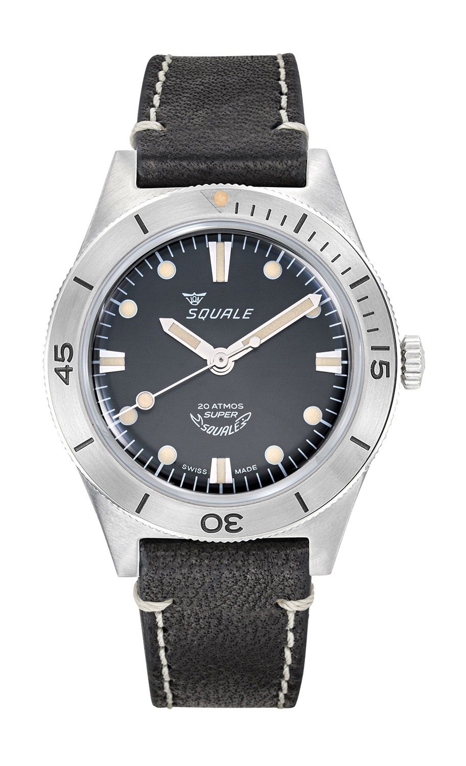 Super-Squale Sunray Black Leather
