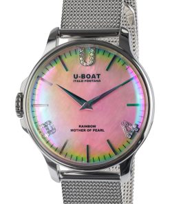 Rainbow 38 Pink SS Bracelet