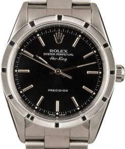 HandMade The Rolex Steel Air-King 14010 Black Dial