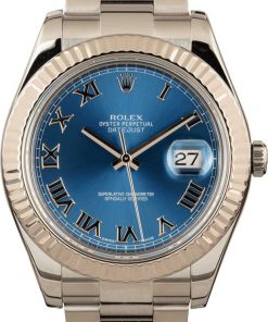 HandMade The Rolex Datejust 116334 Blue Roman Dial Watch