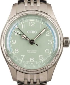 HandMade The Oris Big Crown Pointer Date Stainless Steel Green Dial