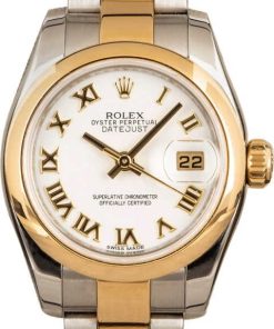 HandMade The Ladies Rolex Datejust 179163 White Roman Dial
